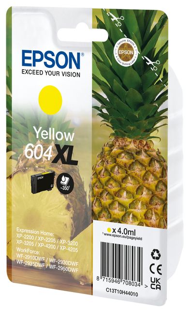 Epson 604XL Singlepack - 4 ml - XL - giallo - originale - blister con radiofreq…