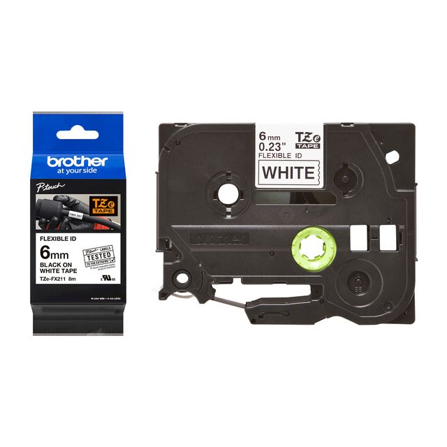 PARTI DI RICAMBIO TAPE BLACK ON WHITE 6MM