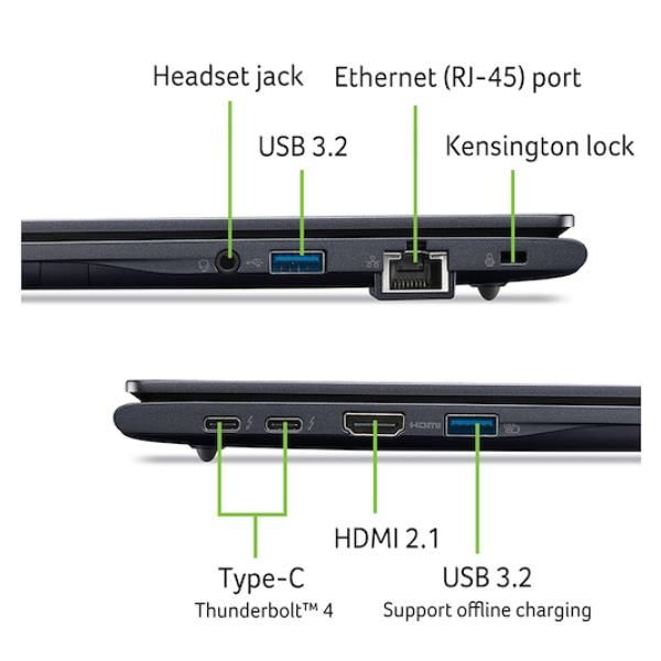 Acer TravelMate P4 TMP414-55-TCO-7470, Intel Core Ultra 7, 35,6 cm (14ʺ), 1920 …