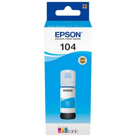Epson EcoTank 104 - 65 ml - ciano - originale - serbatoio inchiostro - per EcoT…