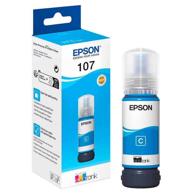 Epson EcoTank 107 - 70 ml - ciano - originale - ricarica inchiostro - per EcoTa…