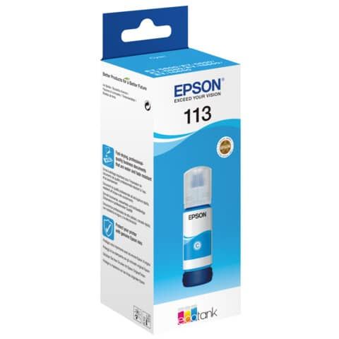 Epson EcoTank 113 - 70 ml - ciano - originale - ricarica inchiostro - per EcoTa…