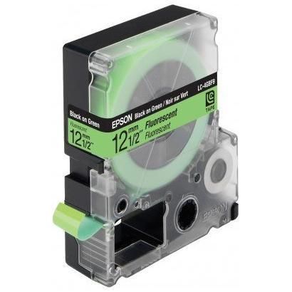 Epson LabelWorks LK-4GBF - Nero su verde - Rotolo (1,2 cm x 9 m) 1 cassetta(e) …