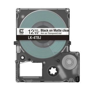Epson LabelWorks LK-4TBJ - Black on matte clear - Rotolo (1,2 cm x 8 m) 1 casse…
