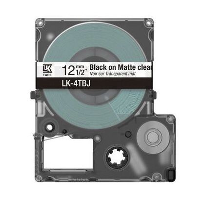 Epson LabelWorks LK-4TBJ - Black on matte clear - Rotolo (1,2 cm x 8 m) 1 casse…