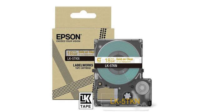 Epson LabelWorks LK-5TKN - Metallic - oro su trasparente - Rotolo (1,8 cm x 9 m…