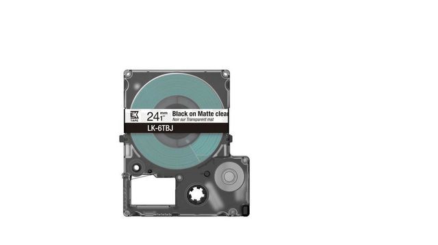 Epson LabelWorks LK-6TBJ - Black on matte clear - Rotolo (2,4 cm x 8 m) 1 casse…