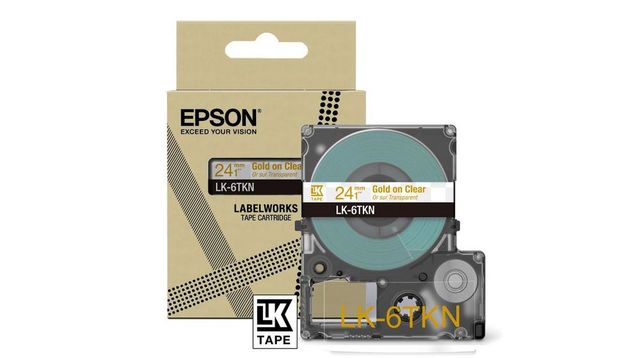Epson LabelWorks LK-6TKN - Metallic - oro su trasparente - Rotolo (2,4 cm x 9 m…