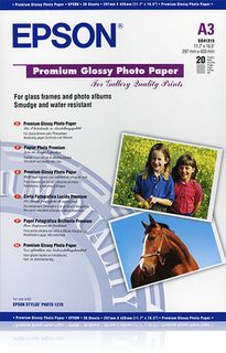 Epson Premium - Lucido - A3 (297 x 420 mm) - 255 g/m² - 20 fogli carta fotograf…