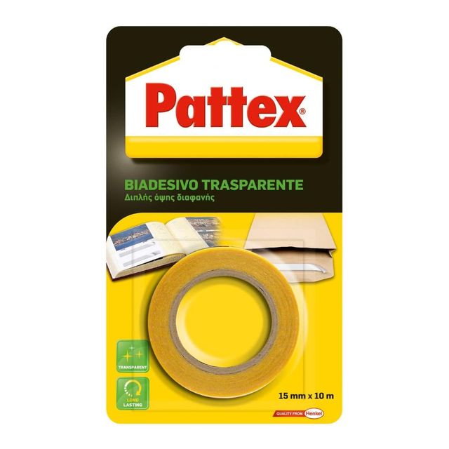 PATTEX BIADESIVO TRASPARENTE 15MMX10MT BL1