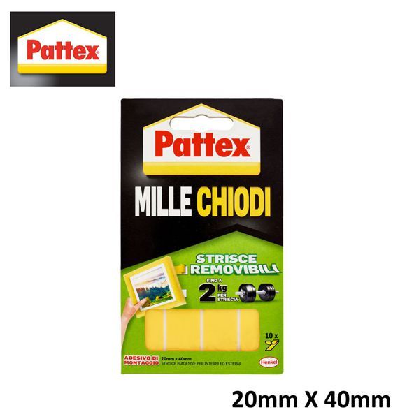 PATTEX MILLECHIODI TAPE REMOVIBILE 10 STRISCE