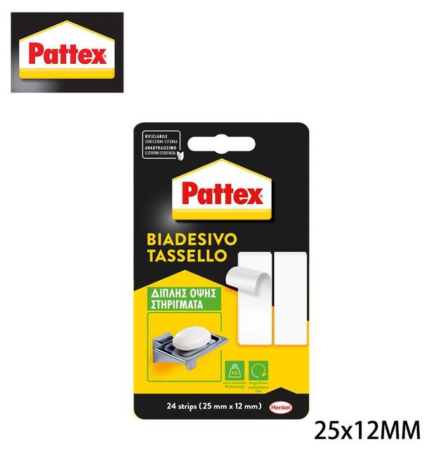 PATTEX PTX BIADESIVO TASSELLO PAD 25X12MM