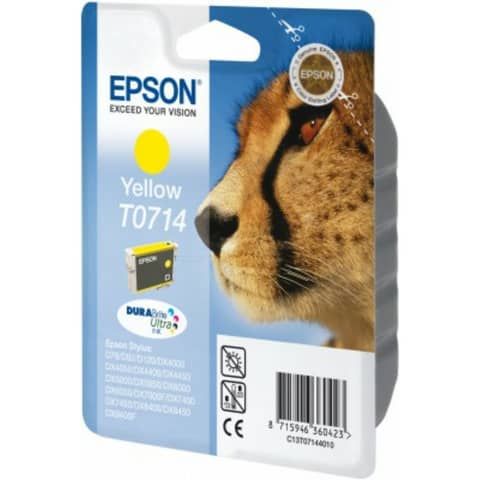 Epson T0714 - 5.5 ml - giallo - originale - cartuccia d'inchiostro - per Stylus…