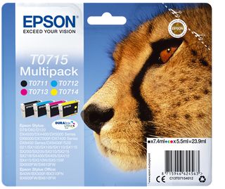 Epson T0715 Multipack - Confezione da 4 - 23.9 ml - nero, giallo, ciano, magent…