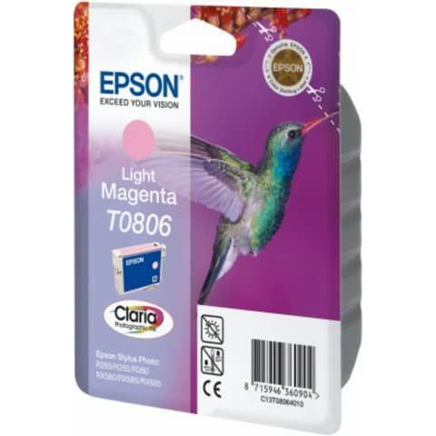 Epson T0806 - 7.4 ml - magenta chiaro - originale - blister - cartuccia d'inchi…