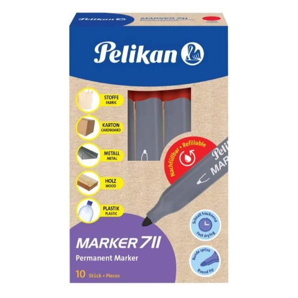 PELIKAN CF10PERM.MARKER 710 P.TONDA ROSSO