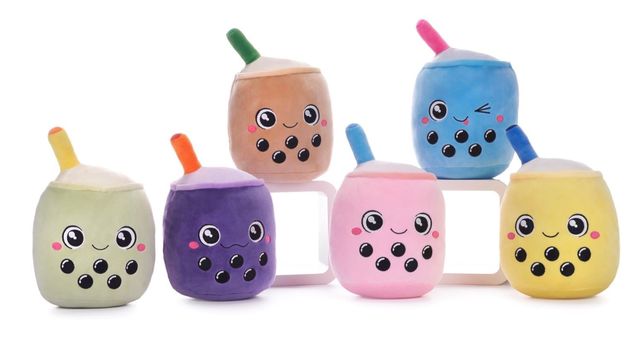 PELUCHE BUBBLE TEA SQUASHY 6 ASSORTITI 17CM