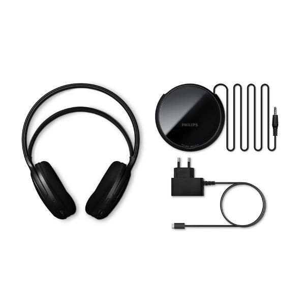 PHILIPS CUFFIE OVER-EAR TV WIRELESS + BASE
