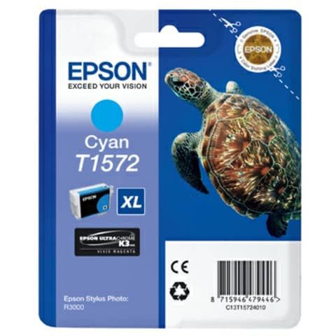 Epson T1572 - 25.9 ml - ciano - originale - blister - cartuccia d'inchiostro - …