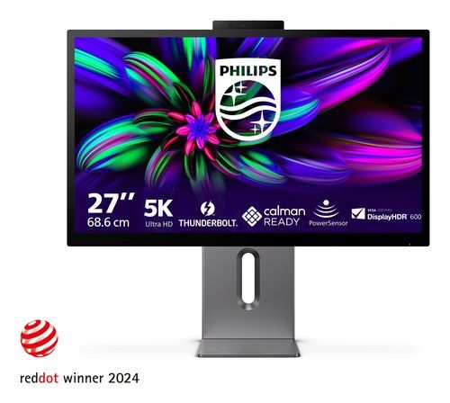 PHILIPS MONITOR 27 LED IPS 5K UHD 16:9 4MS 500 CDM, PIVOT, USB-C HUB, HDMI, MUL…