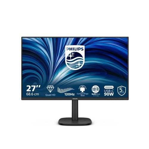 PHILIPS MONITOR 27 LED IPS QHD 16:9 4MS 350 CDM 120hz, PIVOT, VGA/DP/HDMI, USB-…