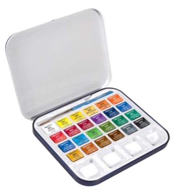 Acquerelli Aquafine - colori assortiti - Daler Rowney - scatola metallo 24 acqu…
