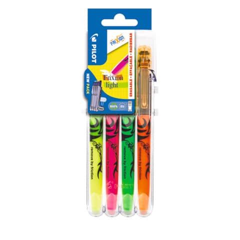 PILOT FRIXION LIGHT SET2GO EVIDENZIATORE CANCALLBILE TRATTO 3.3mm COLORI ASSORT…