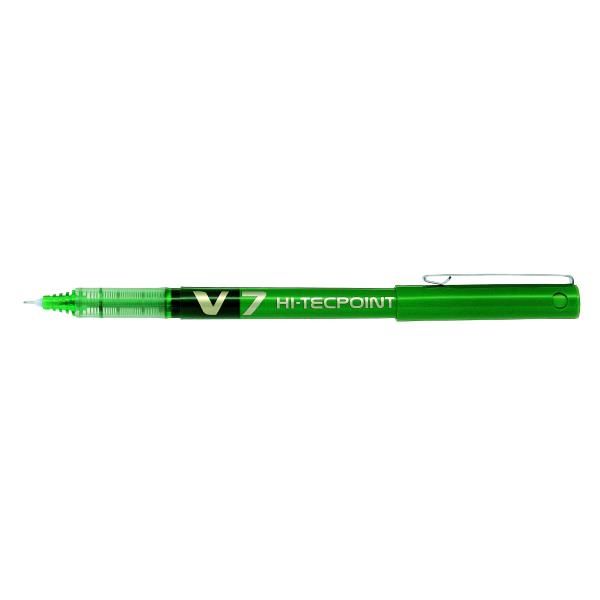 PILOT V7 HI-TECPOINT PENNA ROLLER PUNTA 0.7 mm COLORE VERDE CONF. 12 Pz.