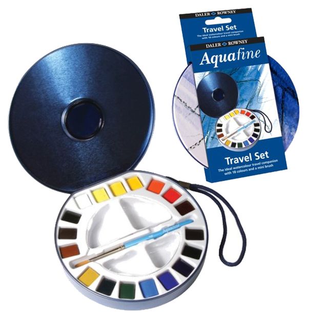 Acquerelli Aquafine Godet - colori assortiti - Daler Rowney - scatola in metall…