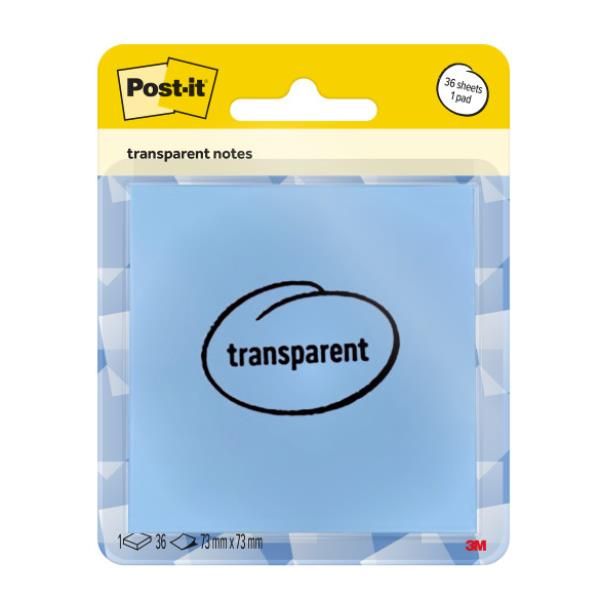 POST-IT TRANSPARENT WASHED DENIMBLU