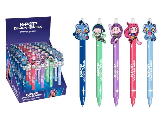 PREORDINE KPOP DEMON HUNTERS - PENNE GEL CANCELLABILI EXPO DA BANCO *FINE GIUGNO