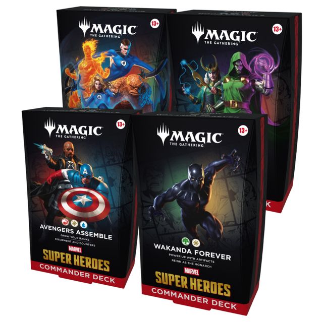 PREORDINE MAGIC THE GATHERING BOX COMMANDER DECK - MARVEL SUPER HEROES (4 MAZZI…