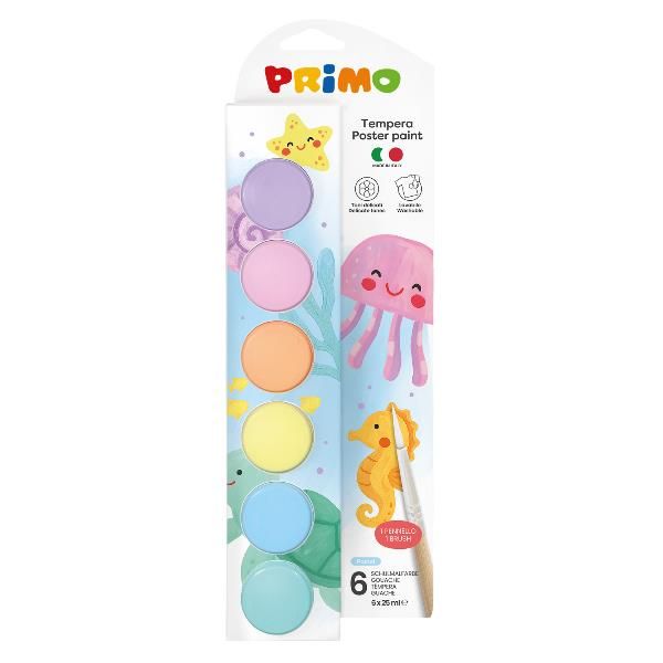 PRIMO CF6 TEMPERA IN VASETTI COL. PASTEL