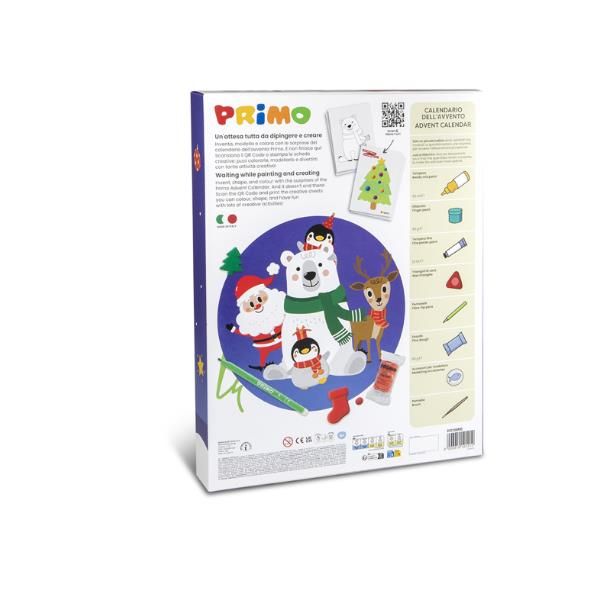 PRIMO ESPOSITORE CALENDARIO DELL'AVVENTO CON TEMPERA PENNARELLI PENNELLO PASTA …