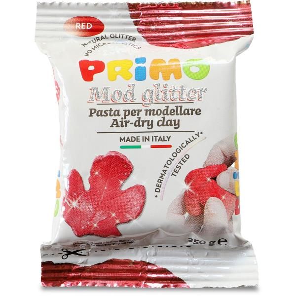 PRIMO PASTA PER MOD.250GR GLITTER ROSSO