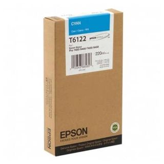 Epson T6122 - 220 ml - ciano - originale - cartuccia d'inchiostro - per Stylus …