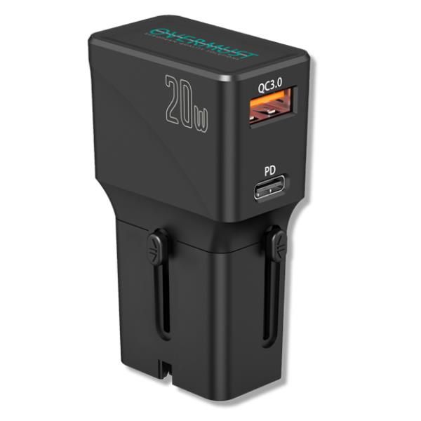 PRODOTTI BULK TRAVEL CHARGER 2 USB PORT PD 20W