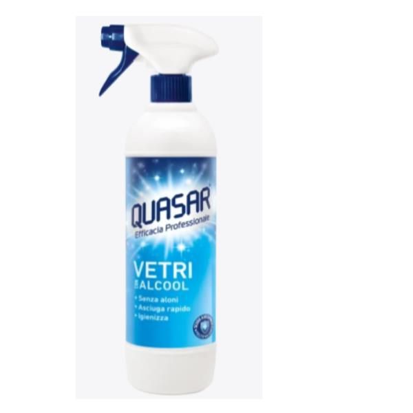 PULIZIA UFFICIO QUASAR VETRI CO ALCOOL SPRAY FLACONE DA 580 ML CONF 12 Pz.