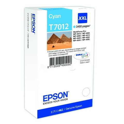 Epson T7012 - 34.2 ml - misura XXL - ciano - originale - blister - cartuccia d'…