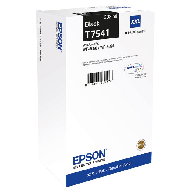 Epson T7541 - 202 ml - misura XXL - nero - originale - cartuccia d'inchiostro