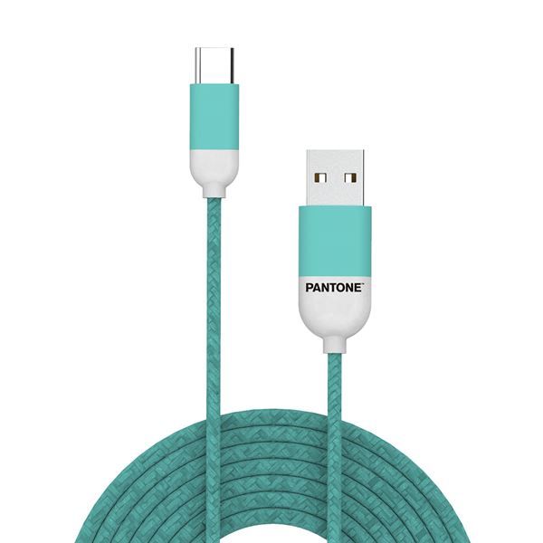 Pantone - Cavo USB - USB-C (M) a USB (M) - 2.4 A - 1.5 m - ciano