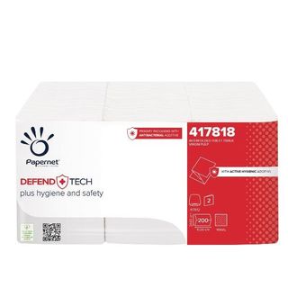 Papernet - Carta igienica - antibatterico - pura cellulosa - 200 fogli - ripieg…