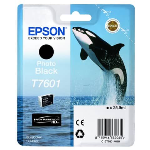 Epson T7601 - 26 ml - nero per foto - originale - blister - cartuccia d'inchios…