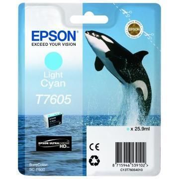 Epson T7605 - 26 ml - cyan chiaro - originale - blister - cartuccia d'inchiostr…