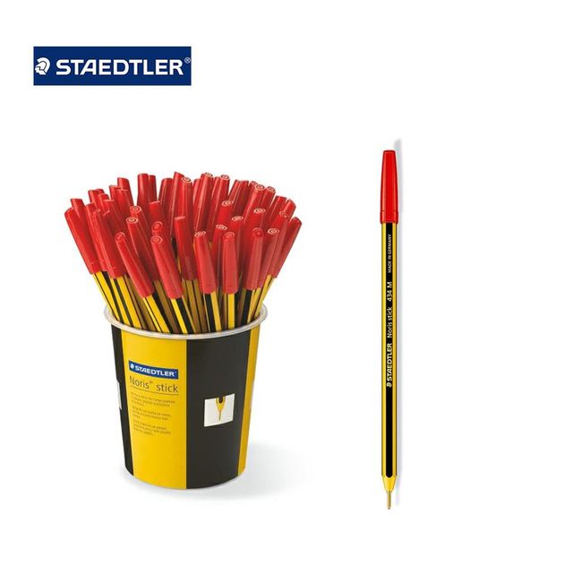 Penna a sfera Staedtler Noris Stick punta M 1 mm rosso - in barattolo da 50 pez…
