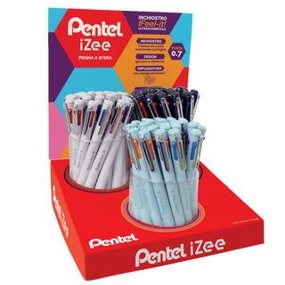 Penna a sfera iZee - 4 colori - Pentel - expo 36 pezzi