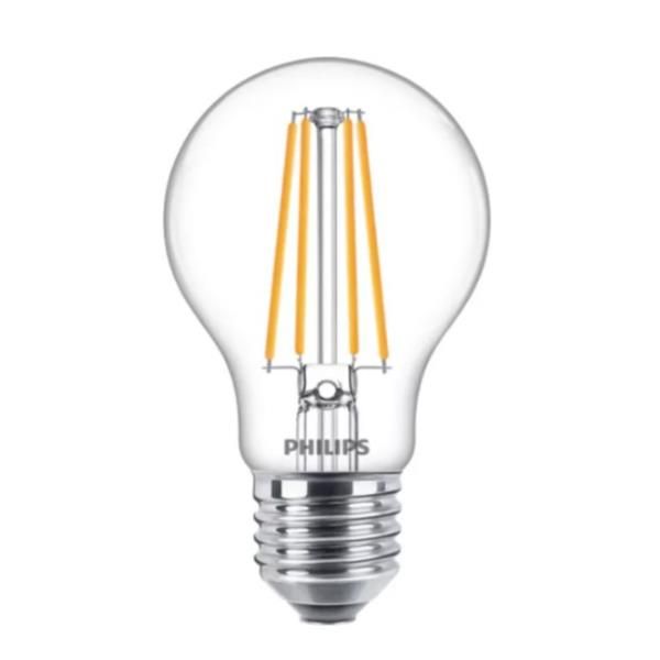Philips - Lampadina LED - forma: A60 - trasparente finitura - E27 - 8.5 W (equi…