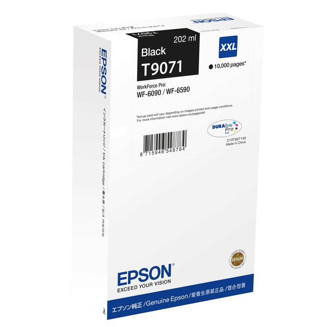 Epson T9071 - 202 ml - misura XXL - nero - originale - cartuccia d'inchiostro -…