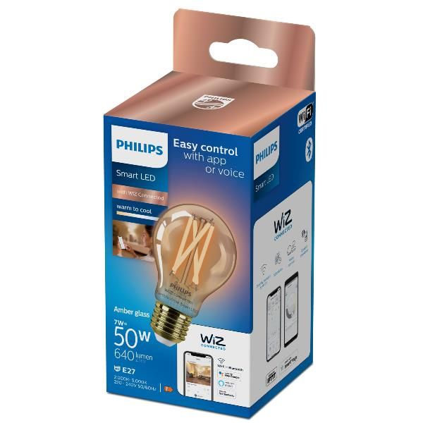 Philips Smart - Lampadina con filamento LED - forma: A60 - E27 - 7 W (equivalen…