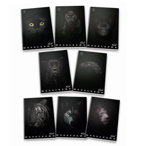 Pigna Monocromo Black - Quaderno - graffettato - A4 - 19 fogli - quadretti - di…